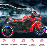12V Electric Kids Ride-On Dirt Bike with 3 Wheels and Built-In Music