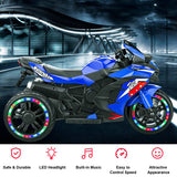 12V Electric Kids Ride-On Dirt Bike with 3 Wheels and Built-In Music
