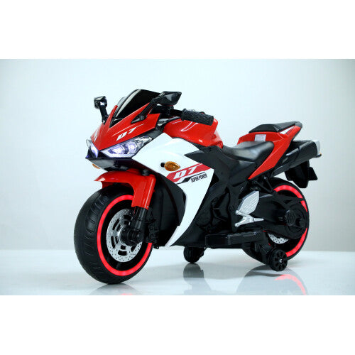 Kids 12V Electric Ride-On Dirt Bike with Training Wheels