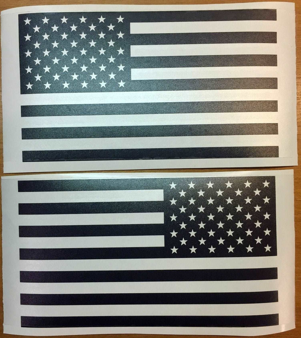US Flag Decals - Premium Cast Matte Black Viny TVD Vinyl Decals