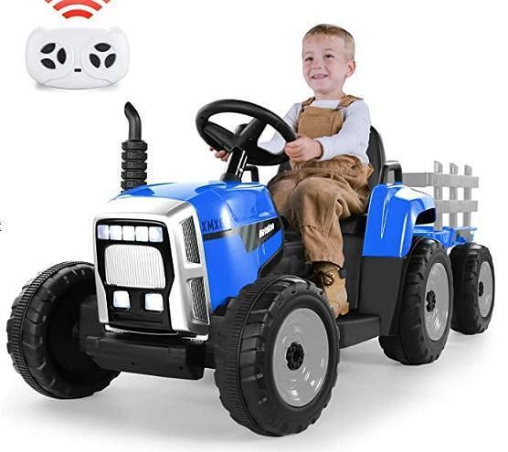 12V Kids Electric Ride-On Tractor Battery Powered 35W Rose