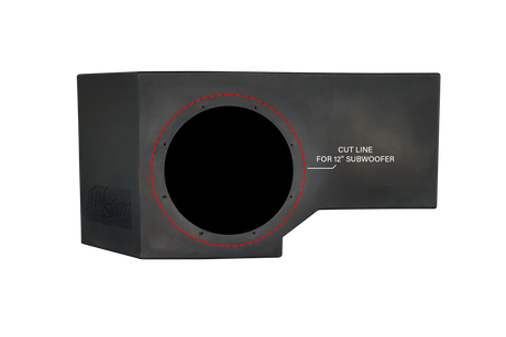 Can-Am® Defender Vented 10" Passenger Subwoofer Enclosure Unloaded | UTVS-DEF-VENC-PASS