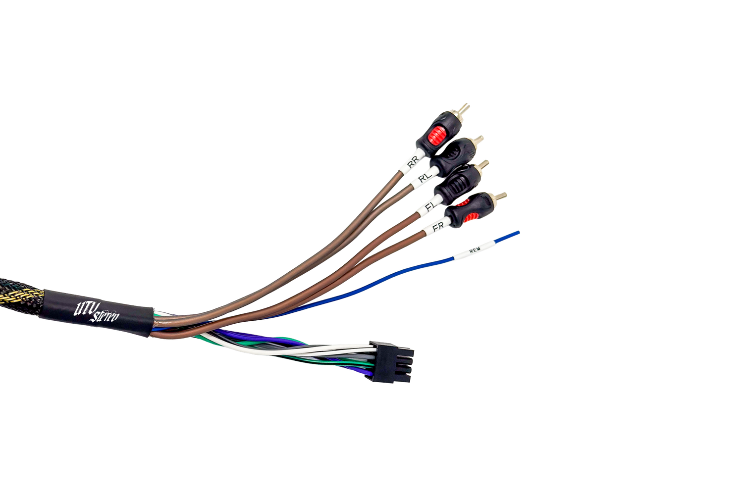 '20-'26 RZR® Pro Series Ride Command Front & Rear RCA Output + Speaker Wire & Remote | UTVS-PRO-RC-RCA-OUT UTV Stereo