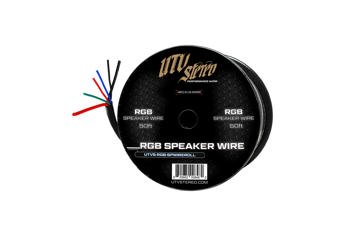 6 Conductor RGB Speaker Wire - 50' | UTVS-RGB-SPWIRE-50 UTV Stereo