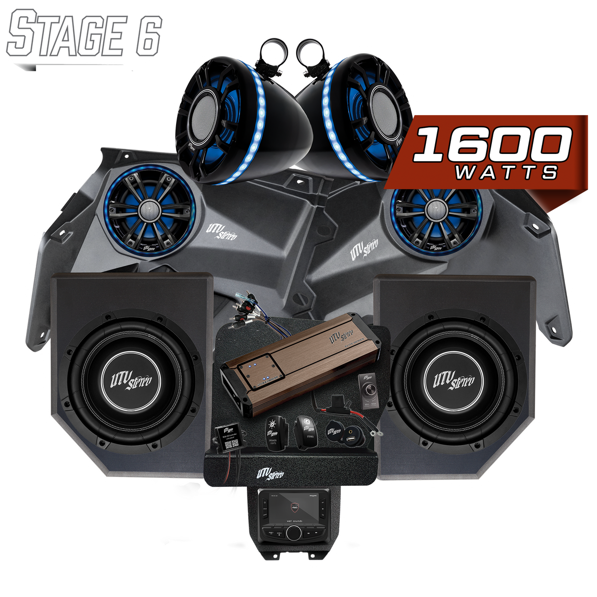 Can-Am® X3 Elite Series Stage 6 Stereo Kit | UTVS-X3-S6-E UTV Stereo