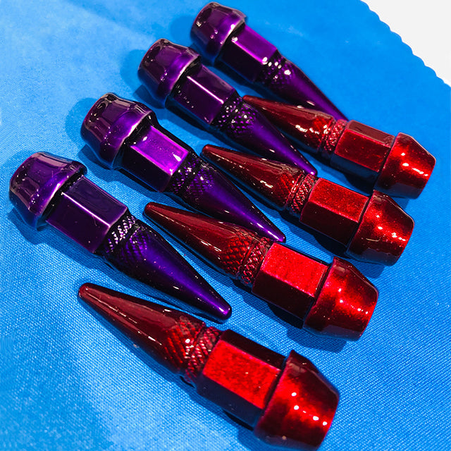 4 Pc Air Valve Stems Spike Cap - Powder Coated - Various Colors
