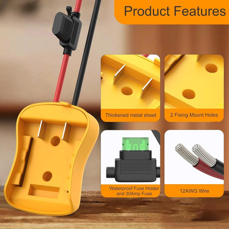 20V Versatile Battery Adapter Converter Essential for DIY Power Wheel Upgrades