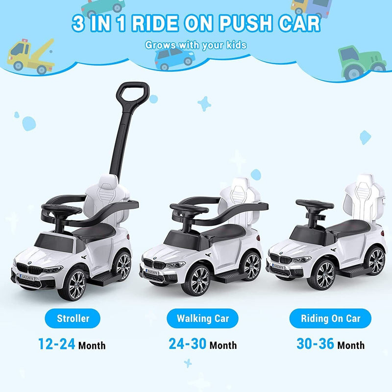 Versatile 4-in-1 Push Cars for Toddlers with LED Lights and Music