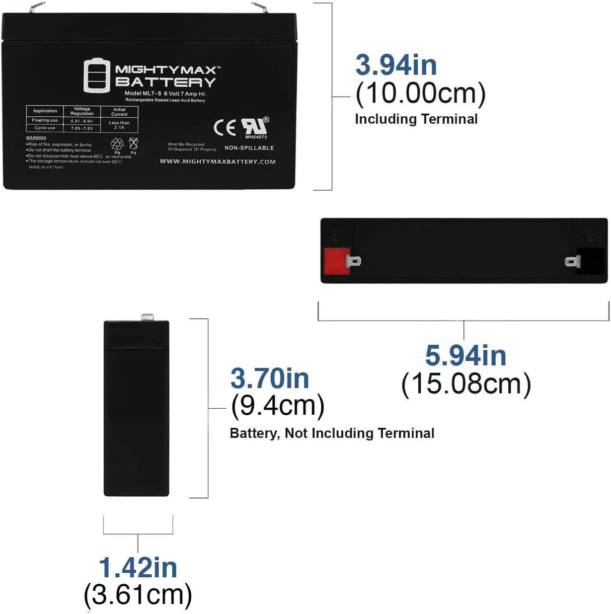 6V 7Ah Ride-On Car Battery with Long-Lasting Performance