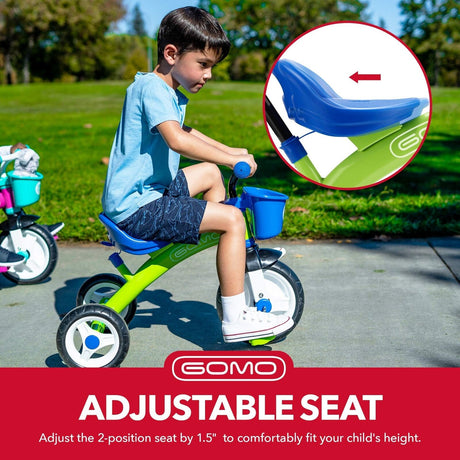 Versatile GOMO Tricycles for Toddlers and Young Children, with Large Wheels for Easy Riding
