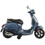 Vespa-Style 6V Electric Scooter for Kids with Training Wheels