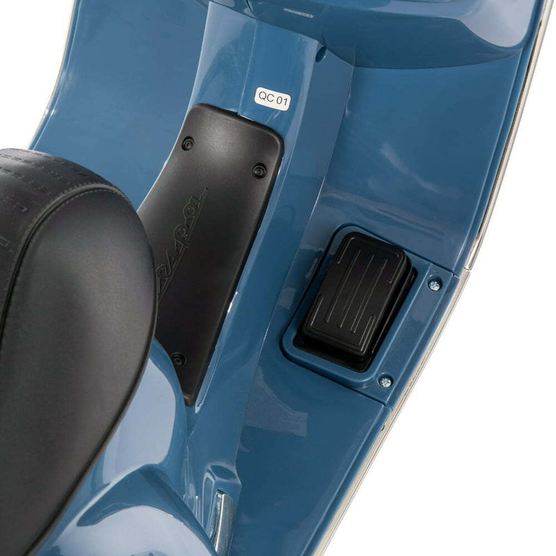Vespa-Style 6V Electric Scooter for Kids with Training Wheels