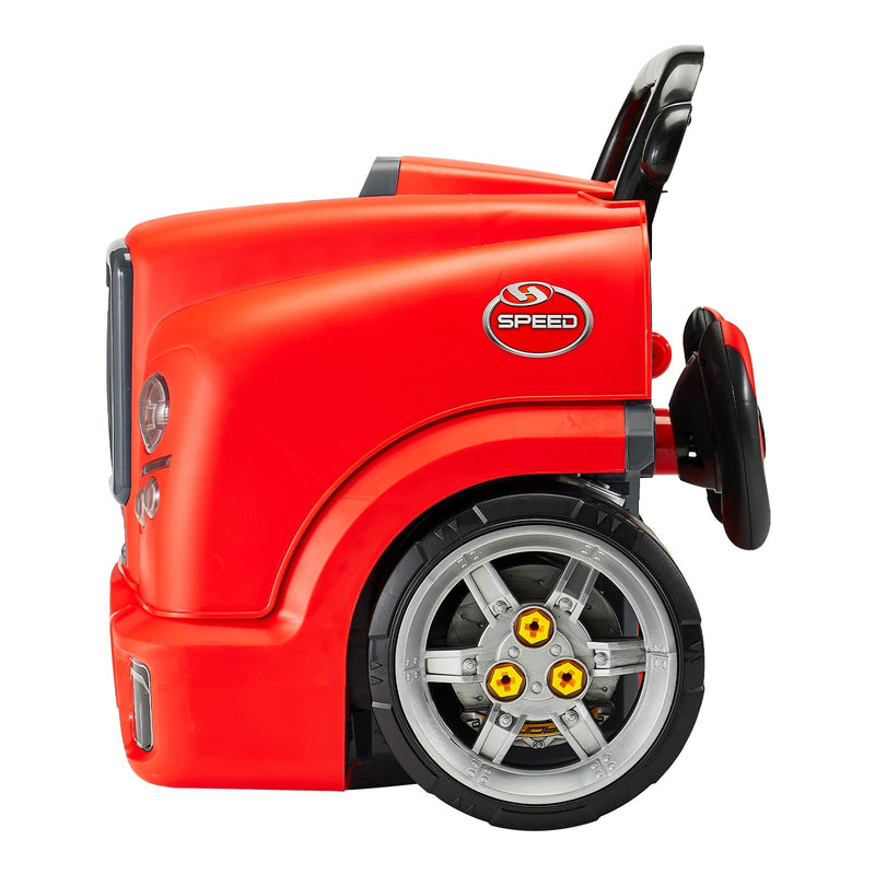 Kids Mechanical Car Repair Toy Set with Removable Engine Parts, Red