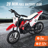 36V Electric Ride-On Motorcycle for Kids with LED Lights, Suitable for Ages 14+