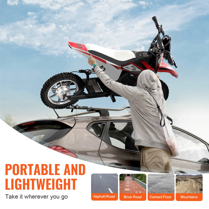 36V Electric Ride-On Motorcycle for Kids with LED Lights, Suitable for Ages 14+