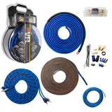 VFL 0 Gauge Complete OFC (Oxygen Free Copper) Amplifier Wiring Kit - High Power Car Audio Amp Install Kit with Power, Ground & RCA Cables