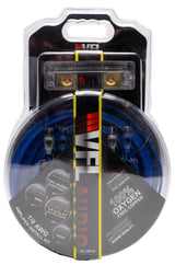 VFL 0 Gauge Complete OFC (Oxygen Free Copper) Amplifier Wiring Kit - High Power Car Audio Amp Install Kit with Power, Ground & RCA Cables