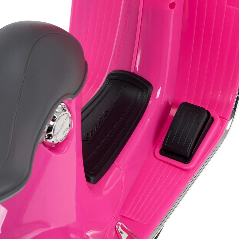 Vibrant Pink 6V Vespa Electric Scooter for Kids Ages 3-7