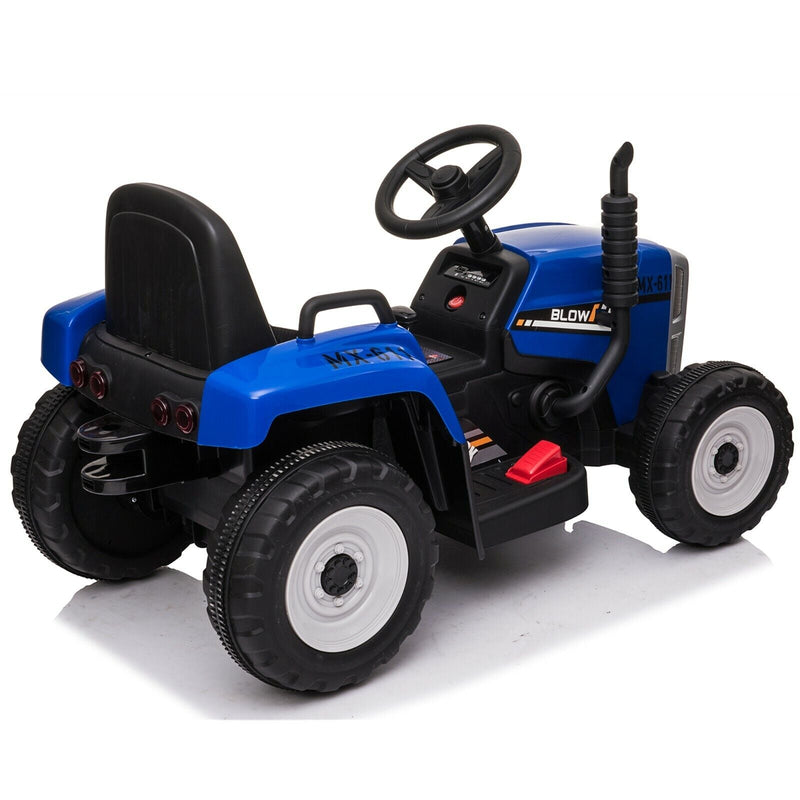 VILOBOS 12V Ride On Tractor with Trailer - Battery Powered Toy Car for Kids