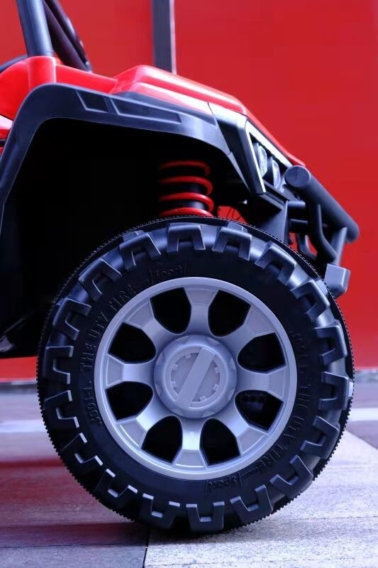 Kids 12V Ride-On Car with Remote Control, iPhone App Connectivity, and LED Lights