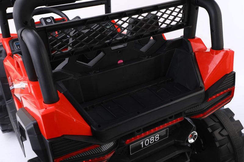 Kids 12V Ride-On Car with Remote Control, iPhone App Connectivity, and LED Lights