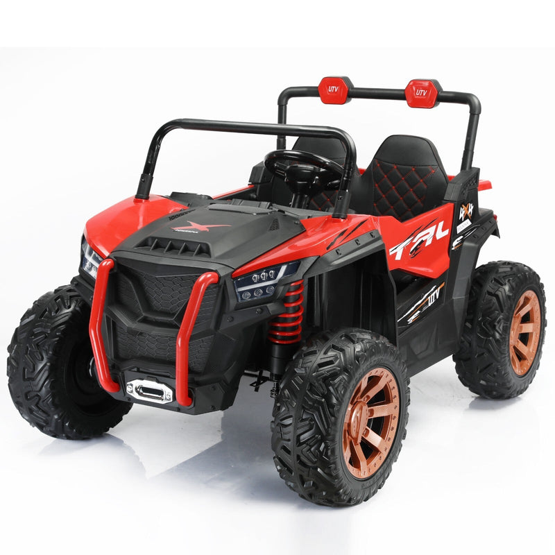 Kids 2-Seat Ride-On UTV with Remote Control, LED Lights, and AUX Input