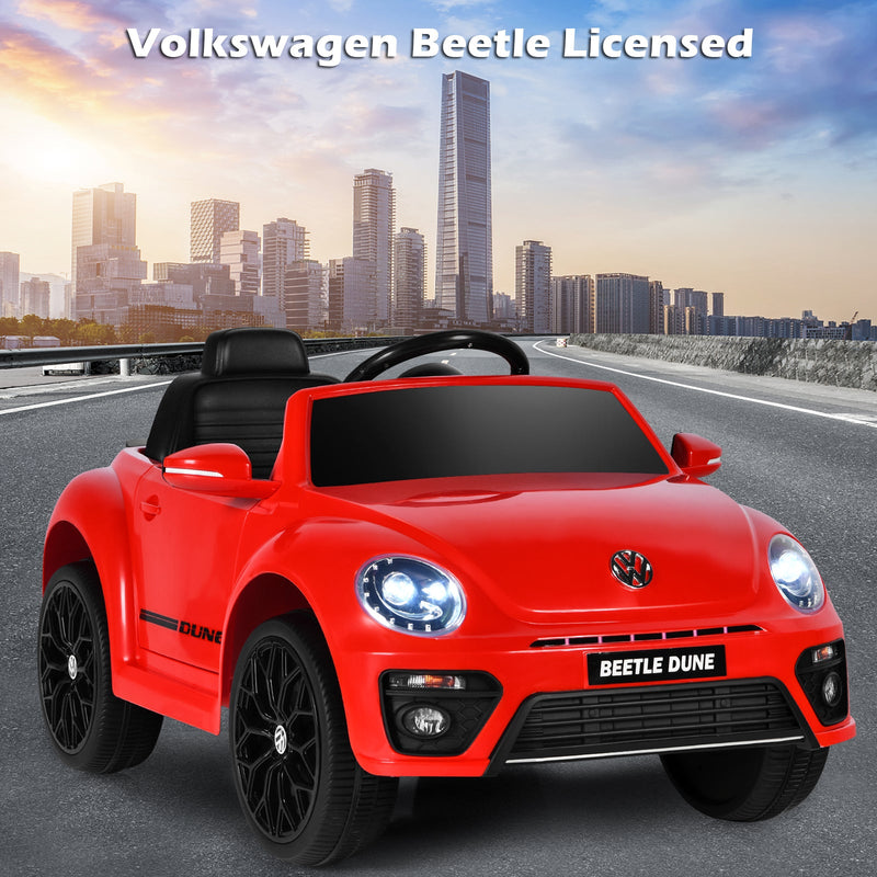 Volkswagen Beetle Electric Ride-On Car for Toddlers with Remote Control
