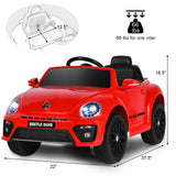 Volkswagen Beetle Electric Ride-On Car for Toddlers with Remote Control