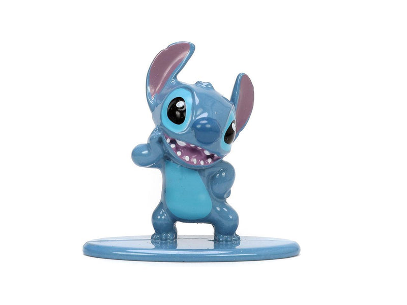 Matt Blue Weathered Volkswagen Beetle Diecast Car with Stitch Figure Littleo and Stit