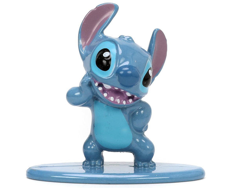 Matt Blue Weathered Volkswagen Beetle Diecast Car with Stitch Figure Littleo and Stit