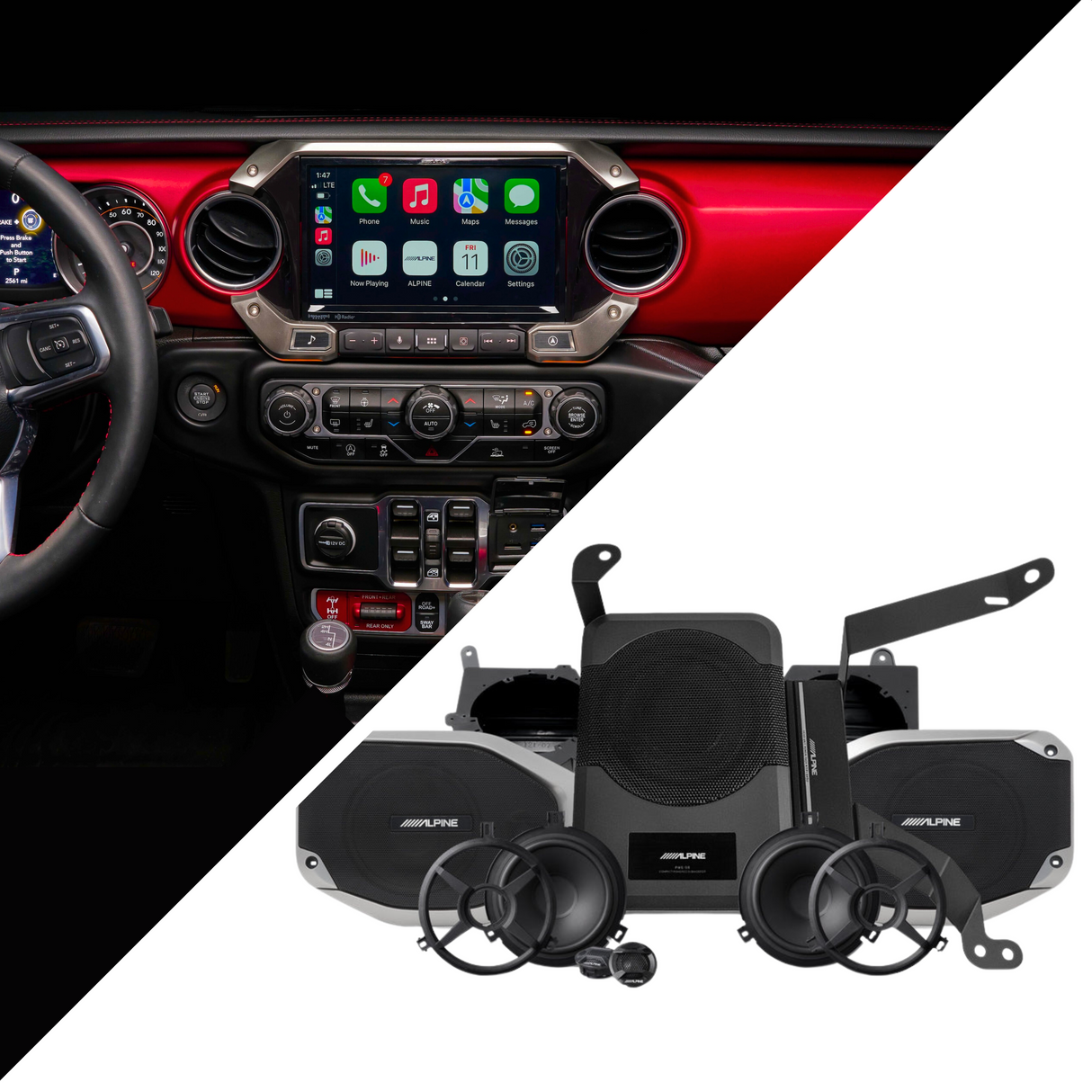 Alpine Restyle I509-WRA-JL 9" and PSS-24WRA Bundle | '18-'23 Jeep Wrangler/ '20-'23 Jeep Gladiator