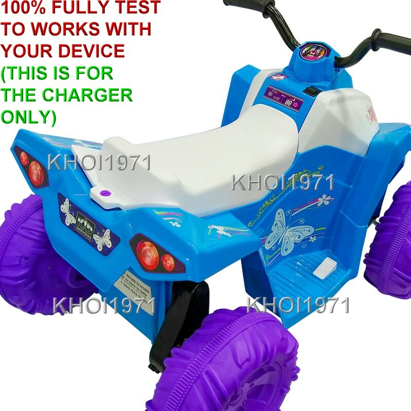 12V AC Charger Adapter for Kid Motorz Quad Monster Ride-On Toy