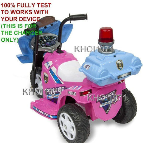 AC Wall Charger Adapter for Kid Motorz Little Police Patrol Ride-On Motorcycle