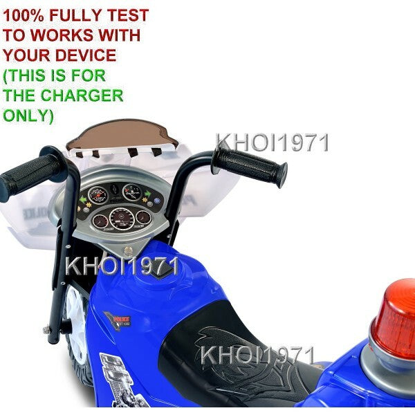 AC Charger Adapter for Kid Motorz Little Patrol Motorcycle Model 0286