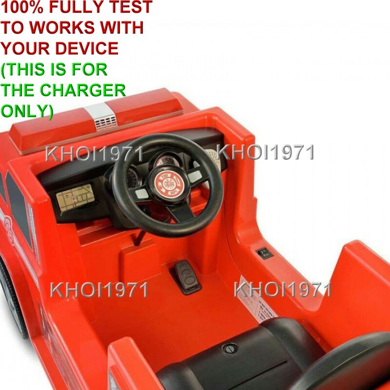 6V AC Wall Charger Adapter for Kid Motorz Fire Truck Engine Ride-On Toy