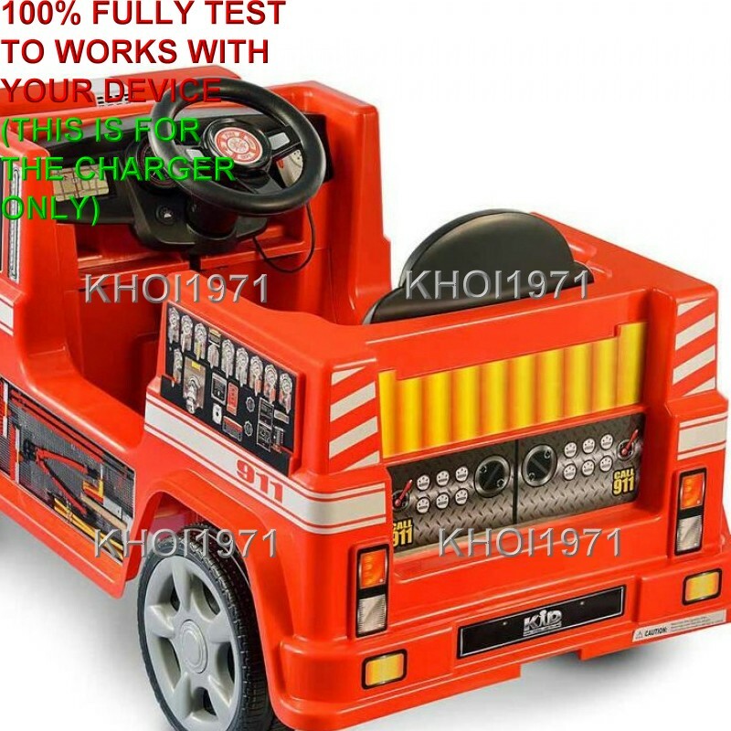 6V AC Wall Charger Adapter for Kid Motorz Fire Truck Engine Ride-On Toy