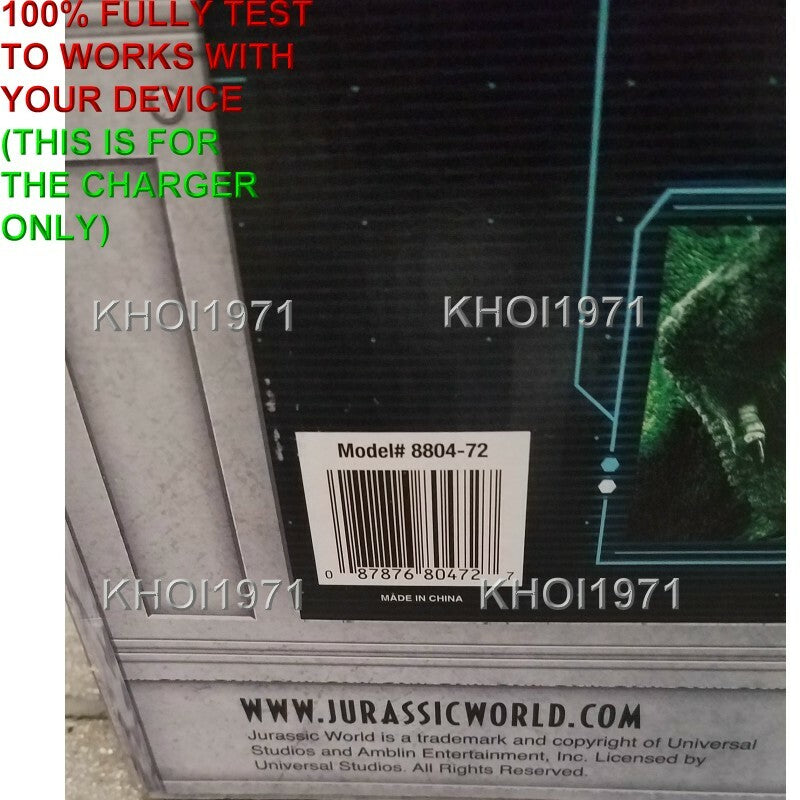 AC Wall Charger Adapter 8V for Jurassic World Fallen Kingdom Quad Toy