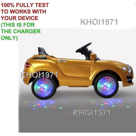 AC Wall Charger Adapter for Kids Ride-On Car with Remote Control, Gold, Model TY564944