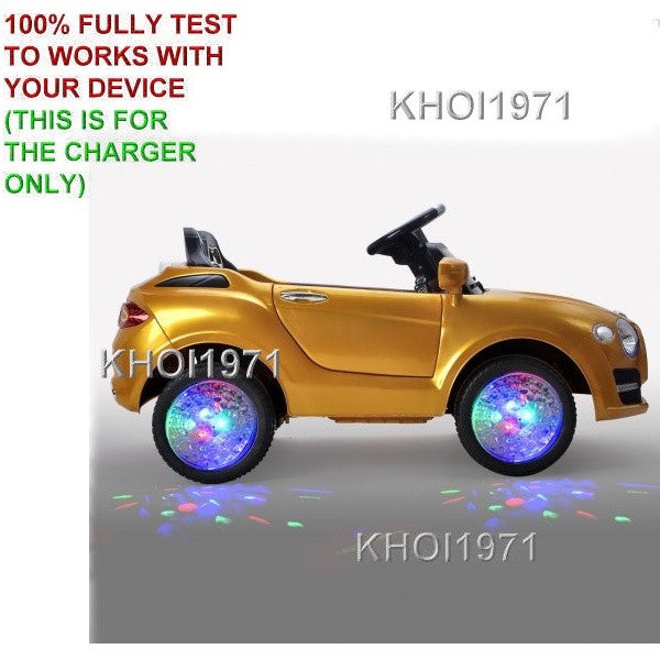 AC Wall Charger Adapter for Kids Ride-On Car with Remote Control, Gold, Model TY564944