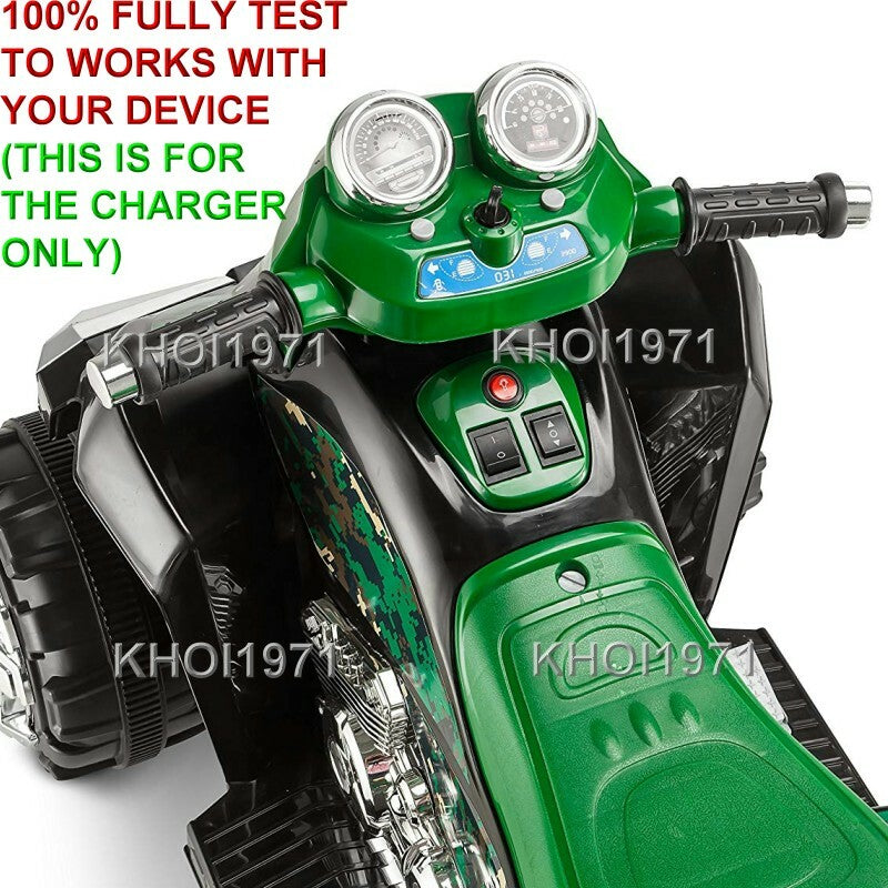 6V AC Wall Charger Adapter for Kids Trax ATV Camo Quad Ride-On Battery Replacement