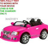 12V AC Charger Adapter for Kidtrax KT1342WM Cool Car Convertible Ride-On