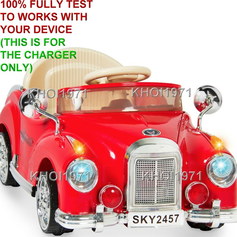 Classic Red 8V AC Wall Charger Adapter for Ride-On Cars SKY2457