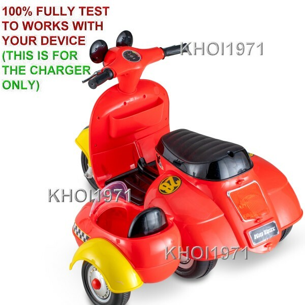 AC Wall Charger Adapter for KidTrax KT1490WM Mickey Mouse Scooter Side Car Ride-On Toy