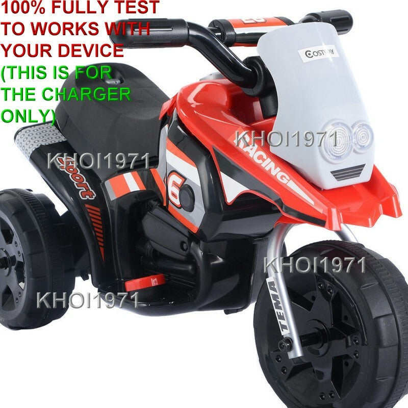 AC Charger Adapter for 6V 3-Wheel Ride-On Motorcycle TY324110