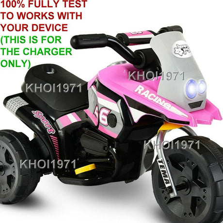 AC Charger Adapter for 6V 3-Wheel Ride-On Motorcycle TY324110