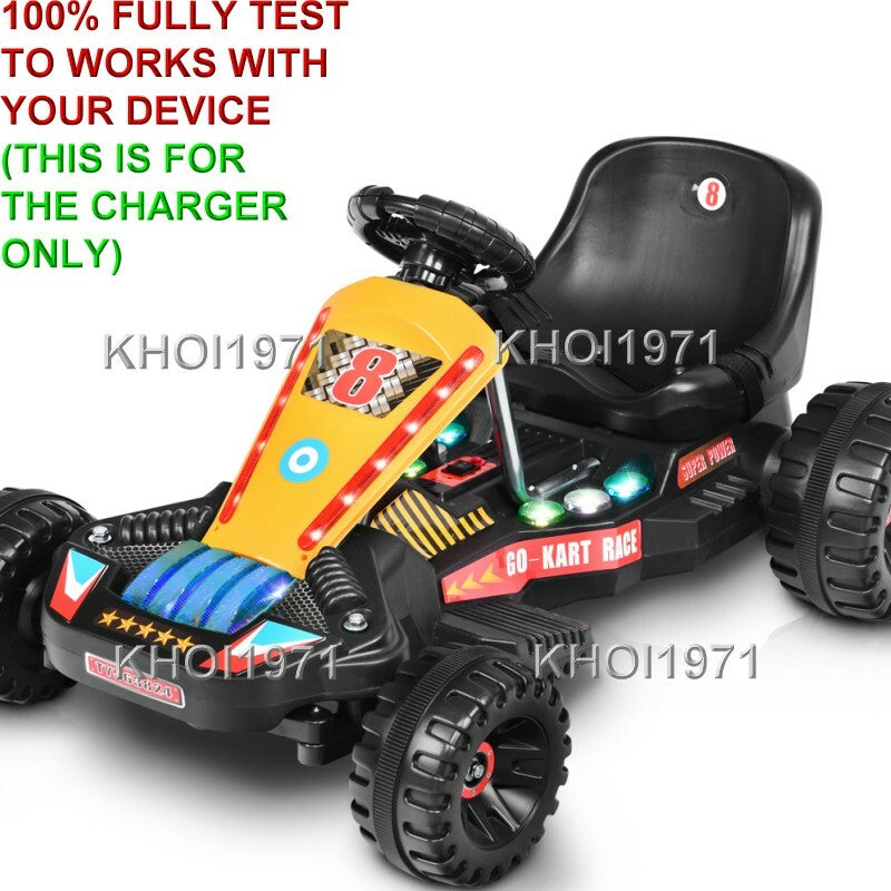 AC Charger Adapter for 6V Battery Ride-On Go-Kart with 4 Wheels