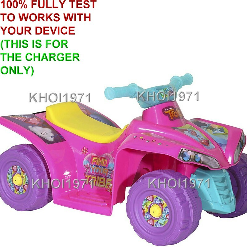 6V AC Wall Charger Adapter for Ride-On Battery Compatible with Dynacraft DreamWorks Trolls