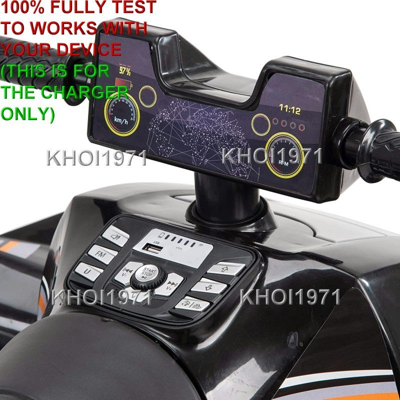 AC Wall Charger Adapter for 12V Battery Ride-On ATV Quad Model 17299P 1200R