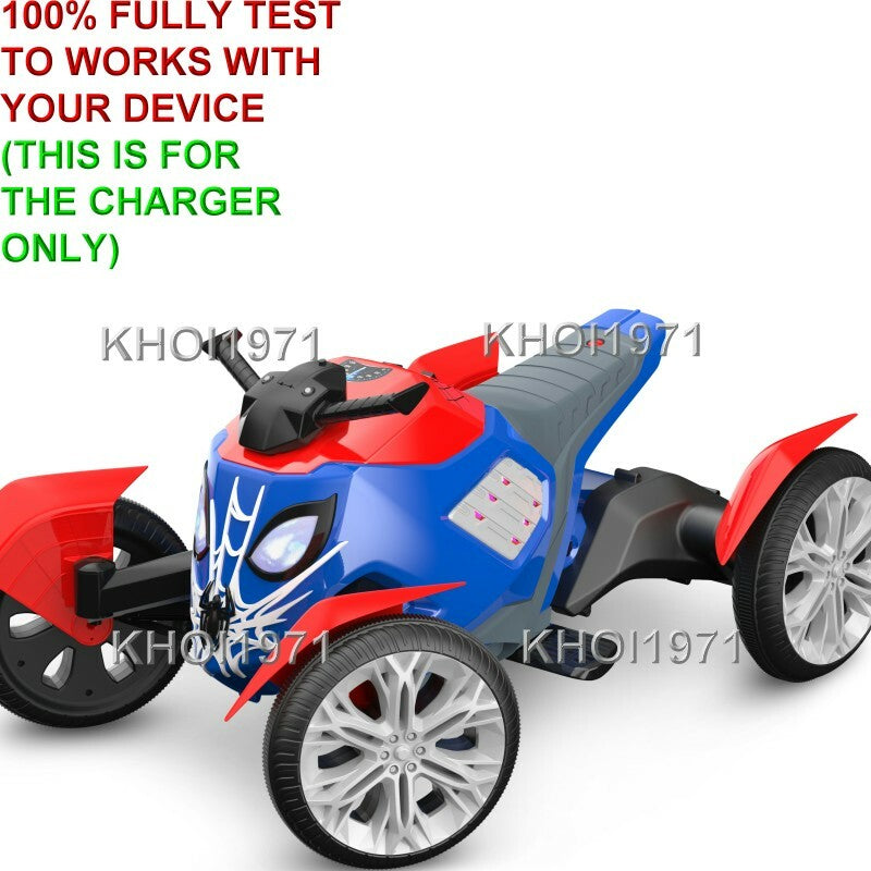 AC Adapter Charger for KidTrax Marvel Spiderman Spiderbike Ride-On KT1506WM 8F4