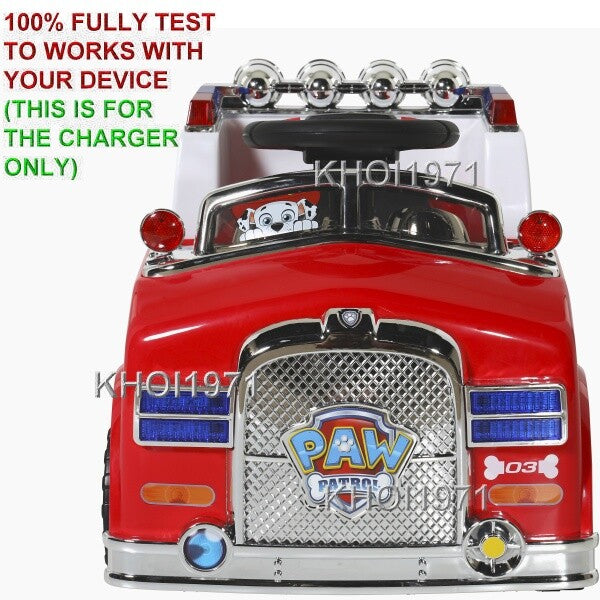 6V AC Wall Charger Adapter for Dynacraft Paw Patrol Marshall Ride-On Quad F4 8804-62